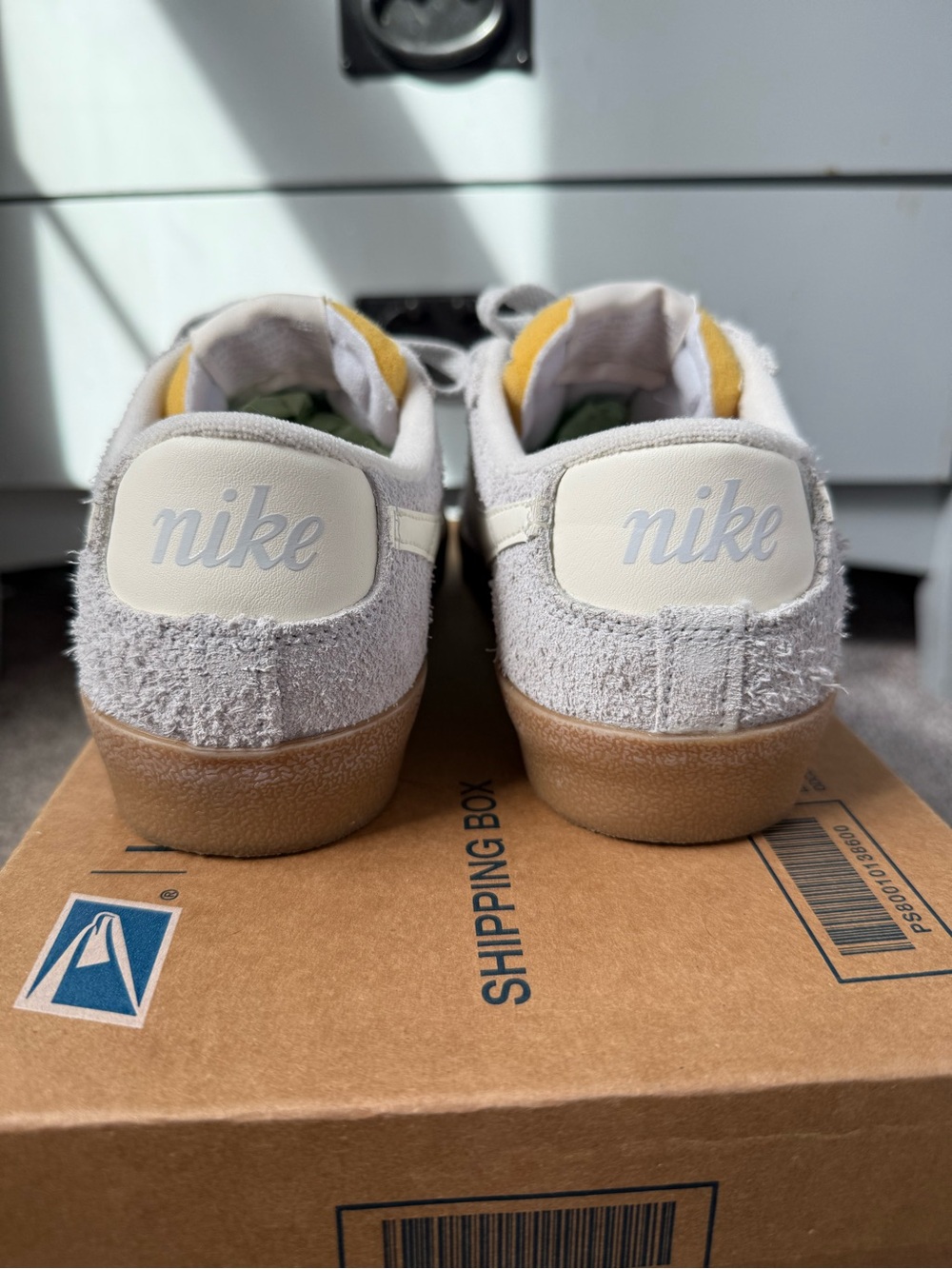 Woman's Nike Blazer Low '77 Vintage Football Grey Suede Sneakers - Picture 6 of 12
